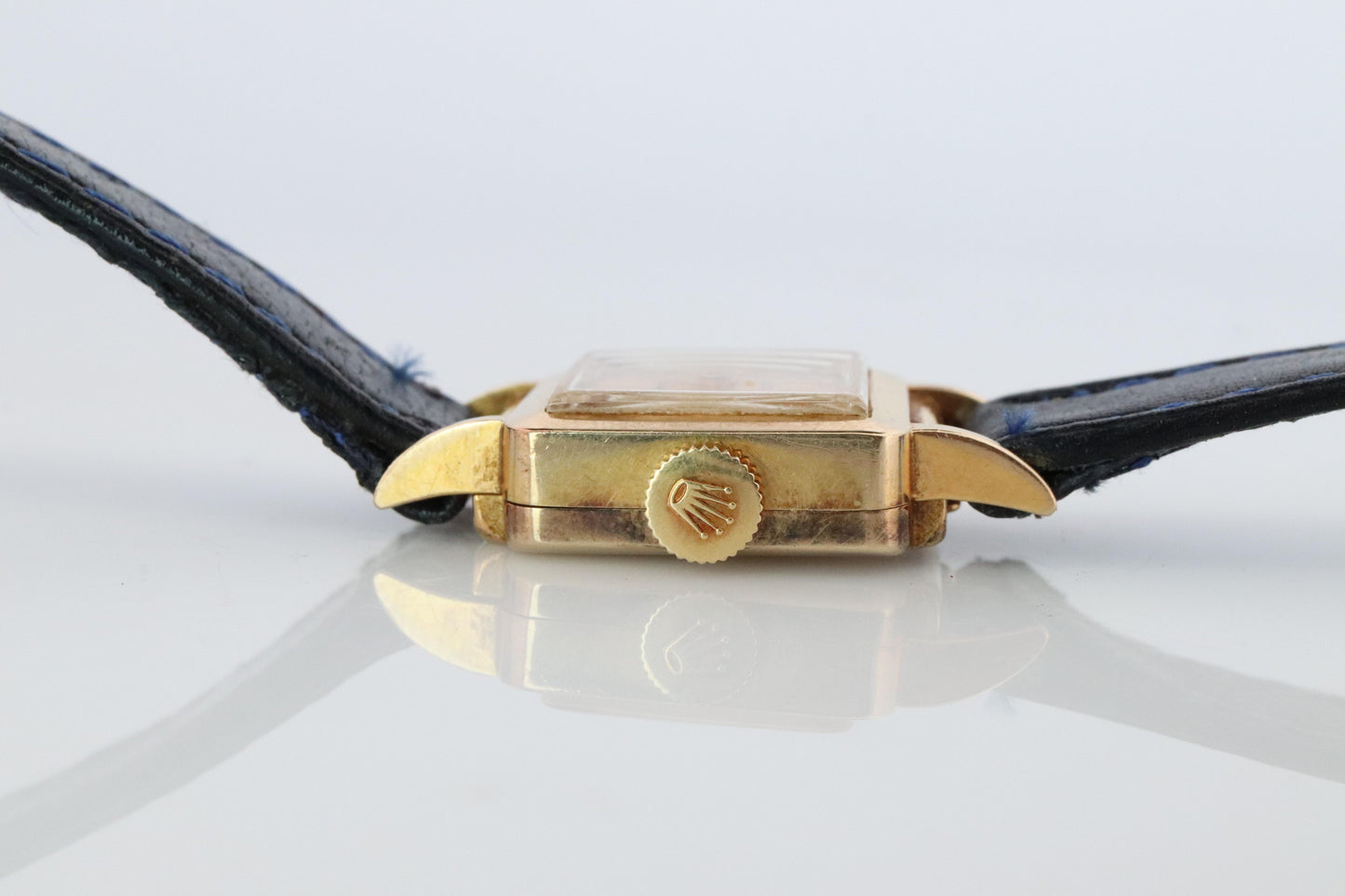 Rolex Womens Cocktail Watch. 9k YG 9179 Manual Windup. Square Case.