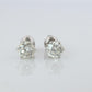 Diamond Stud Earrings. Platinum PT900 1ctw Diamond Claw Studs Earrings.