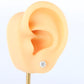 Diamond Stud Earrings. Platinum PT900 1ctw Diamond Claw Studs Earrings.