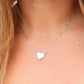 Van Cleef Arpels Lucky Alhambra Necklace. Genuine VCA 18k WG Shell Heart Pendant