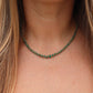 18k Emerald Bead Necklace. Emerald Bead Necklace strand.