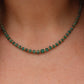 18k Emerald Bead Necklace. Emerald Bead Necklace strand.
