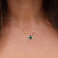 Louis Vuitton Malachite Blossom BB Sun Necklace LV 18k YG Diamond Pendant