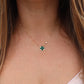 Louis Vuitton Malachite Blossom BB Sun Necklace LV 18k YG Diamond Pendant