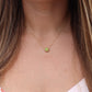 Vintage Tiffany Co Necklace. 18k Tiffany Green Peridot Kiss Around Pendant.
