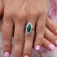 Jade shield ring. Platinum Shield Ring Jade Cabochon and Diamond wide band
