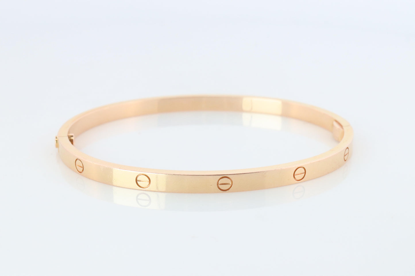 CARTIER Love Bangle Bracelet. Cartier SM Size 17 18k Yellow Gold Full Package.