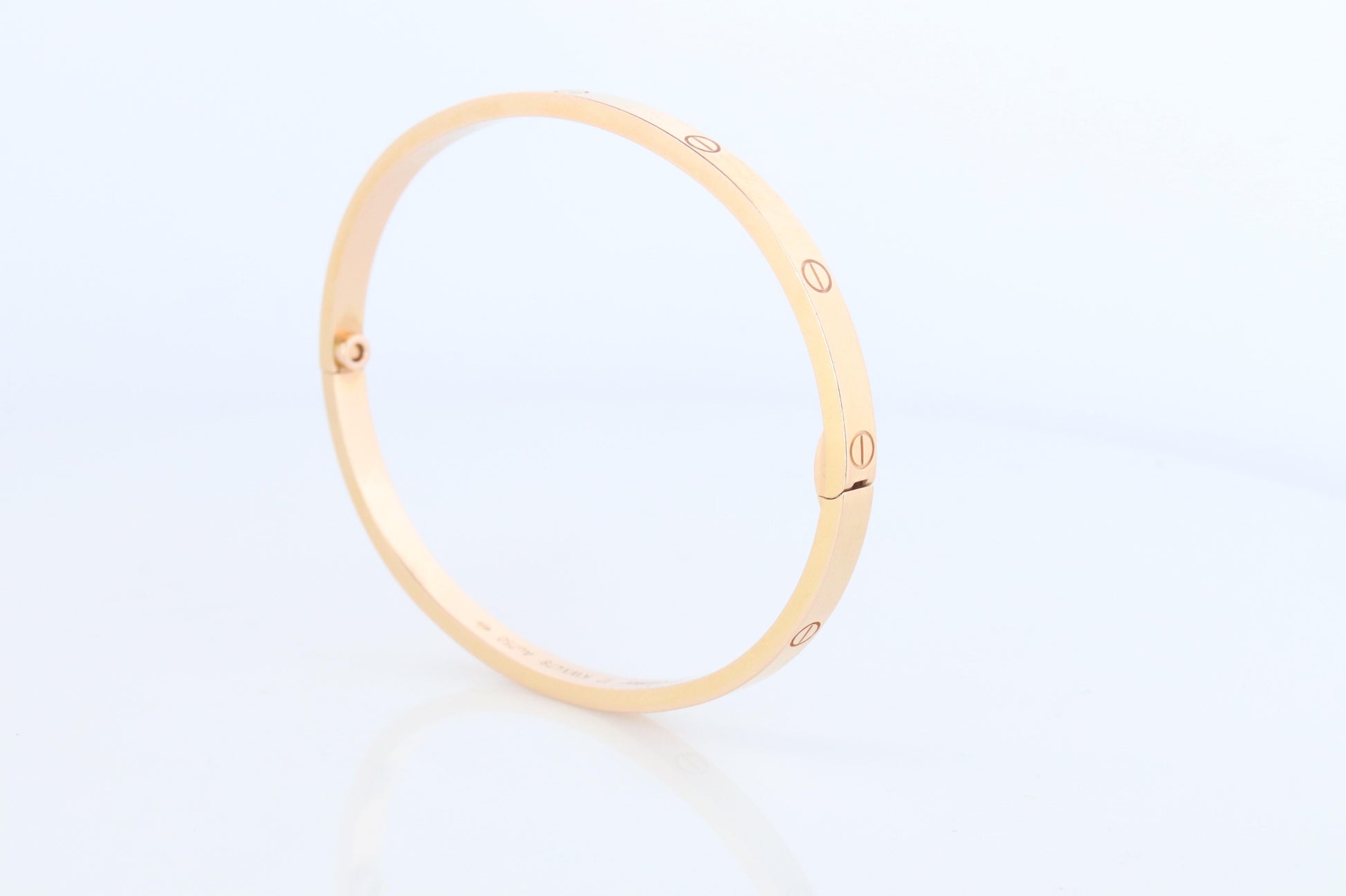 CARTIER Love Bangle Bracelet. Cartier SM Size 17 18k Yellow Gold Full Package.