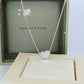Van Cleef Arpels Lucky Alhambra Necklace. Genuine VCA 18k WG Shell Heart Pendant