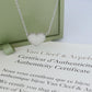 Van Cleef Arpels Lucky Alhambra Necklace. Genuine VCA 18k WG Shell Heart Pendant