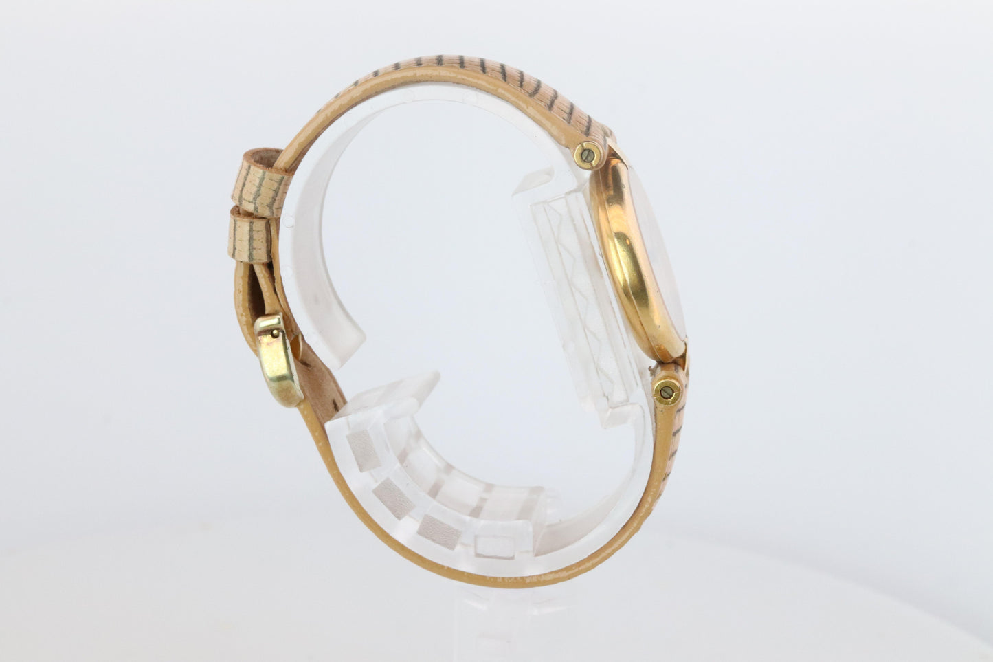 Genuine Cartier Watch. Must de Cartier Vendome 590004 Round Argent Arabic Face