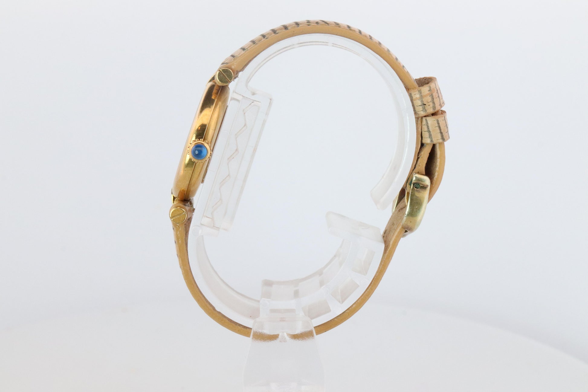 Genuine Cartier Watch. Must de Cartier Vendome 590004 Round Argent Arabic Face