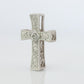SUWA Platinum Diamond Cross Pendant. PT950 0.6ct Diamond Crucifix Pendant.