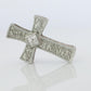 SUWA Platinum Diamond Cross Pendant. PT950 0.6ct Diamond Crucifix Pendant.