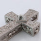 SUWA Platinum Diamond Cross Pendant. PT950 0.6ct Diamond Crucifix Pendant.