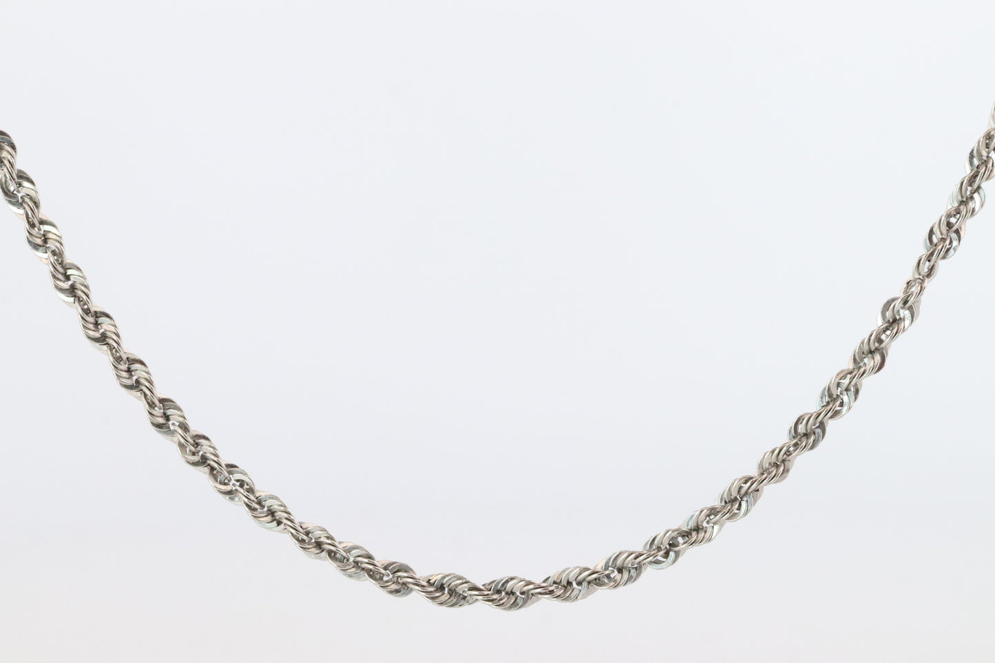 Platinum Rope Necklace. PT950 Chain Necklace 20in Adjustable