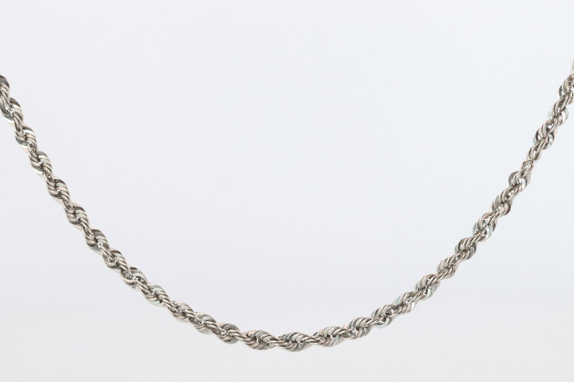 Platinum Rope Necklace. PT950 Chain Necklace 20in Adjustable