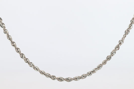 Platinum Rope Necklace. PT950 Chain Necklace 20in Adjustable