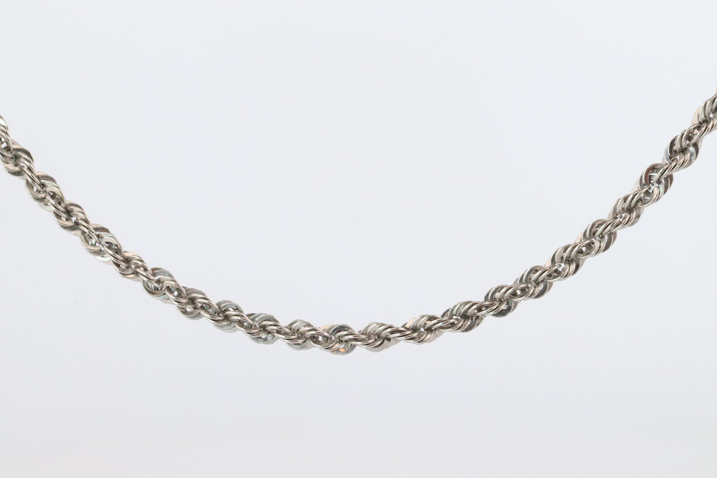 Platinum Rope Necklace. PT950 Chain Necklace 20in Adjustable