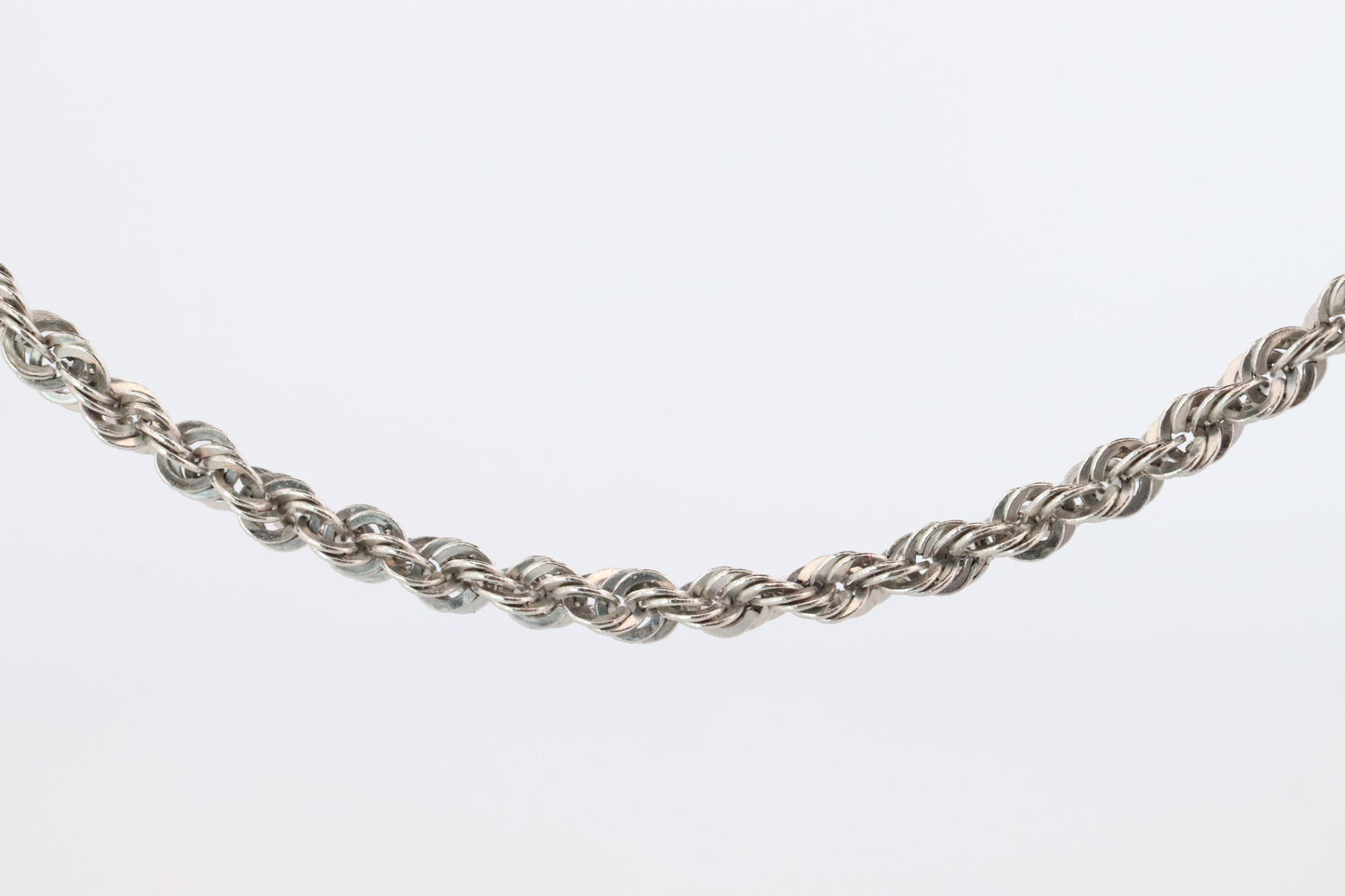 Platinum Rope Necklace. PT950 Chain Necklace 20in Adjustable