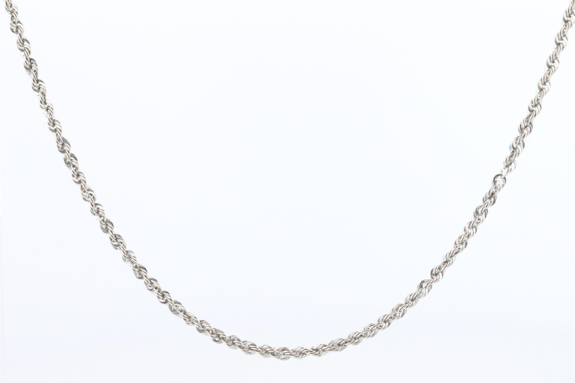 Platinum Rope Necklace. PT950 Chain Necklace 20in Adjustable