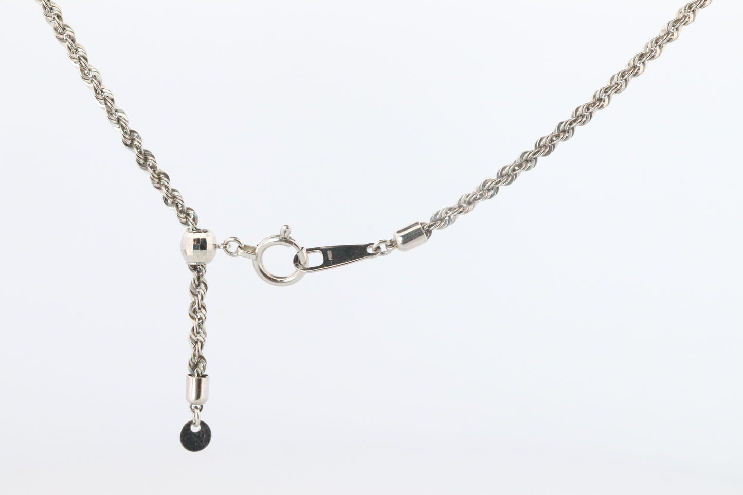 Platinum Rope Necklace. PT950 Chain Necklace 20in Adjustable