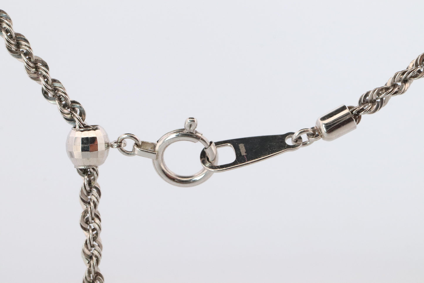 Platinum Rope Necklace. PT950 Chain Necklace 20in Adjustable