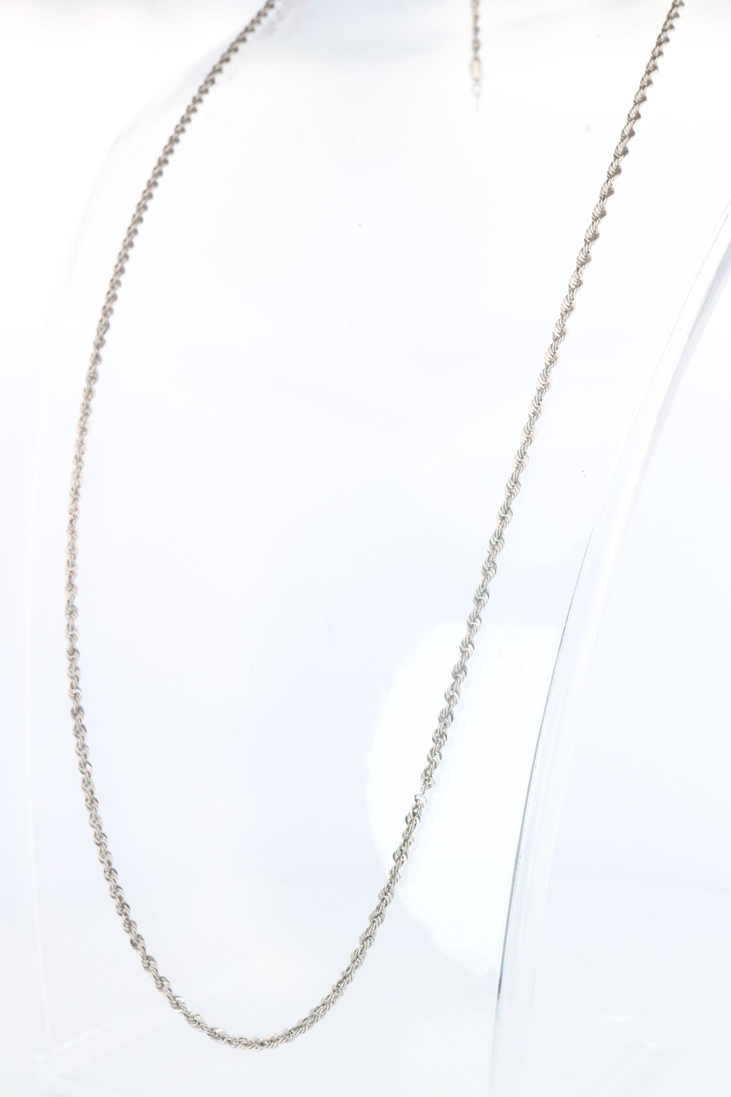 Platinum Rope Necklace. PT950 Chain Necklace 20in Adjustable