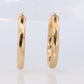 14k Gold Puffed Hollow HOOP Earrings. Large Oval HOOP earrings Twisted design.