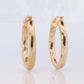 14k Gold Puffed Hollow HOOP Earrings. Large Oval HOOP earrings Twisted design.
