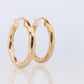 14k Gold Puffed Hollow HOOP Earrings. Large Oval HOOP earrings Twisted design.