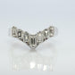 TASAKI Ring. Genuine Platinum Diamond Baguette Band Enhancer. Solitaire Jacket