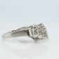 TASAKI Ring. Genuine Platinum Diamond Baguette Band Enhancer. Solitaire Jacket