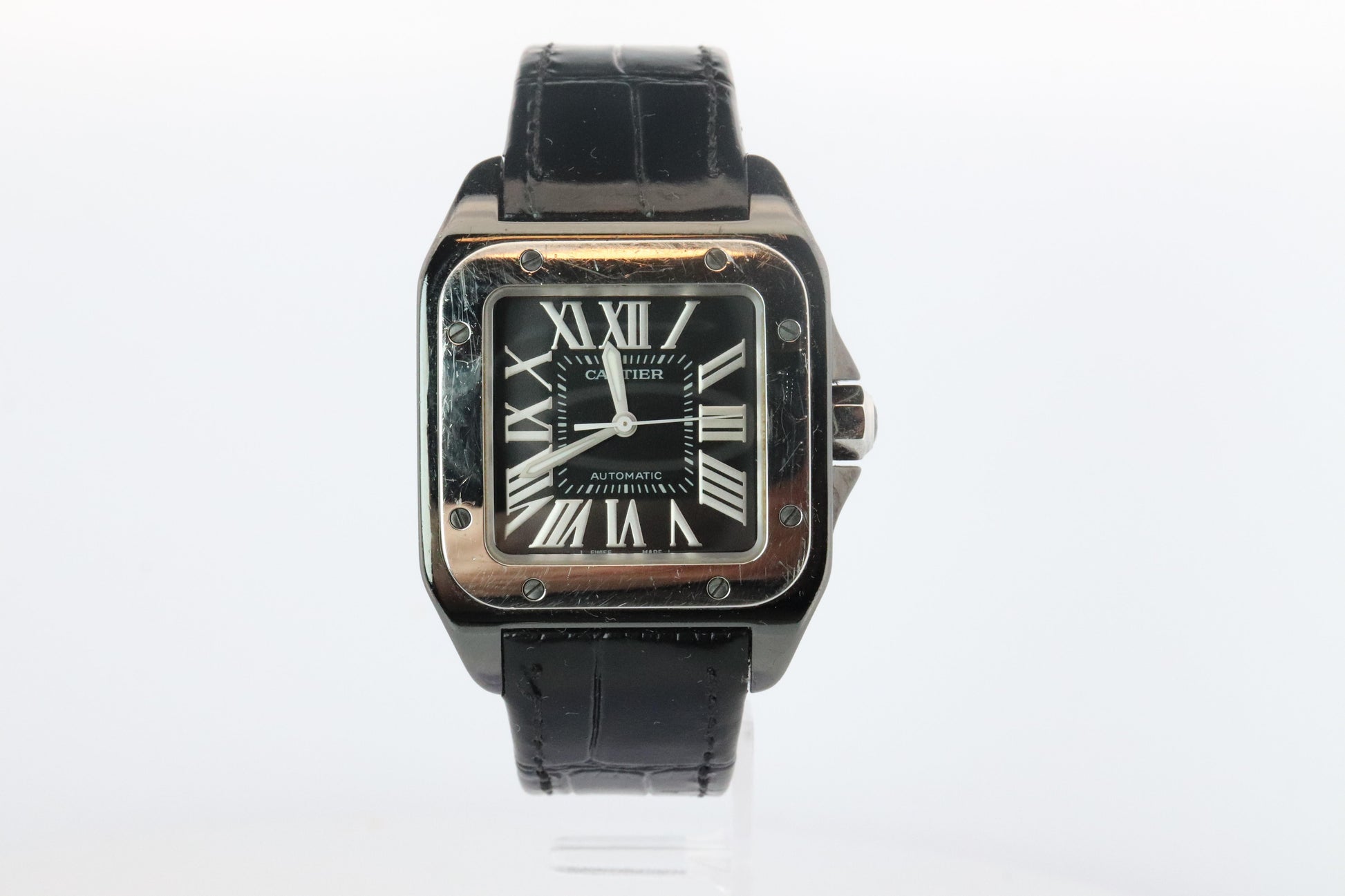 Genuine Cartier Santos 100 PVD W2020008 Medium 33mm 2878 Automatic Watch