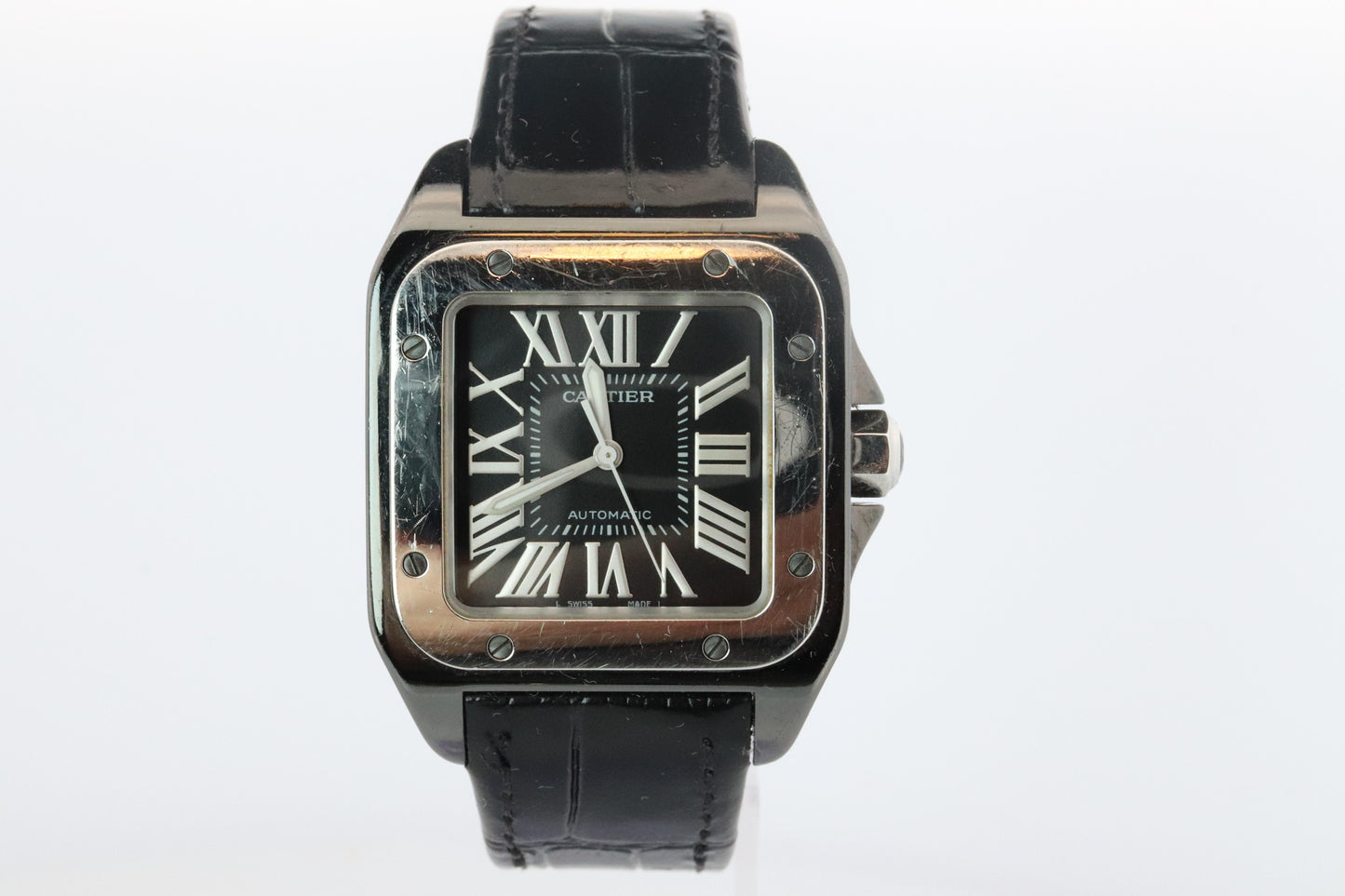 Genuine Cartier Santos 100 PVD W2020008 Medium 33mm 2878 Automatic Watch
