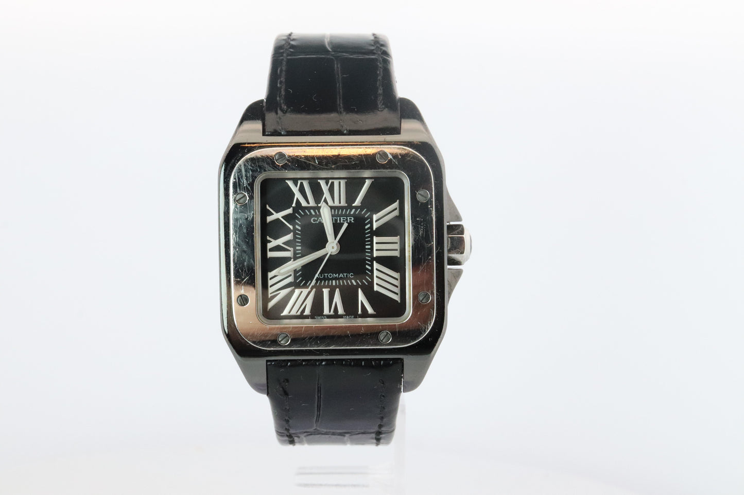 Genuine Cartier Santos 100 PVD W2020008 Medium 33mm 2878 Automatic Watch