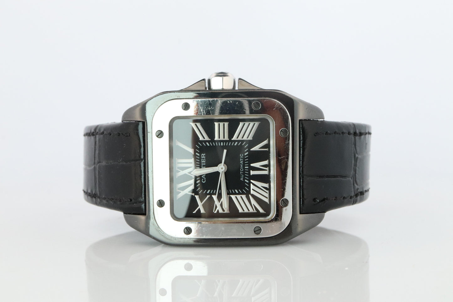 Genuine Cartier Santos 100 PVD W2020008 Medium 33mm 2878 Automatic Watch