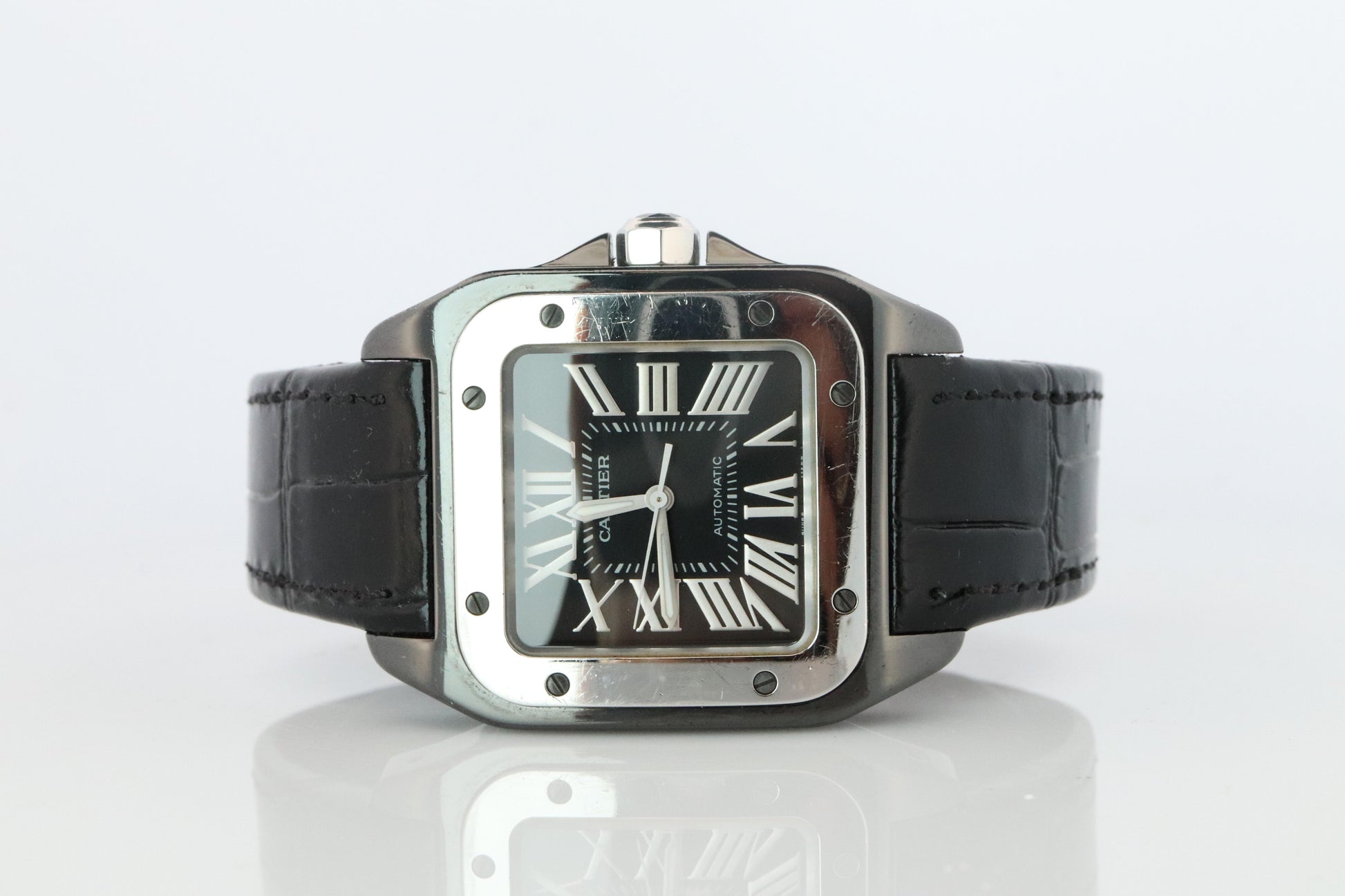 Genuine Cartier Santos 100 PVD W2020008 Medium 33mm 2878 Automatic Watch