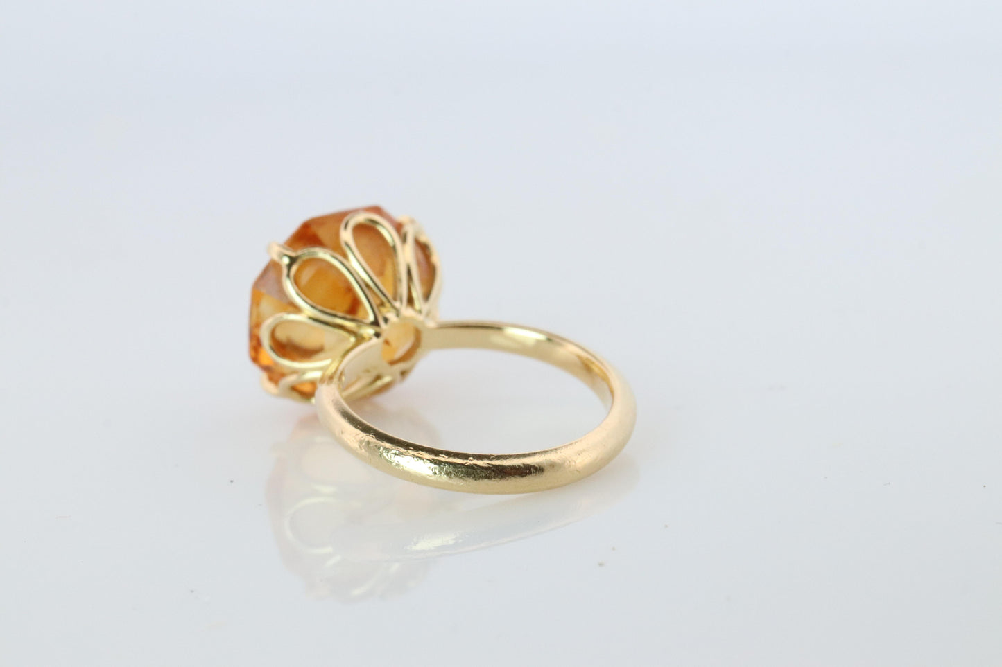 Tiffany and Co Citrine Ring. Tiffany Yellow Large Citrine Solitaire Ring.