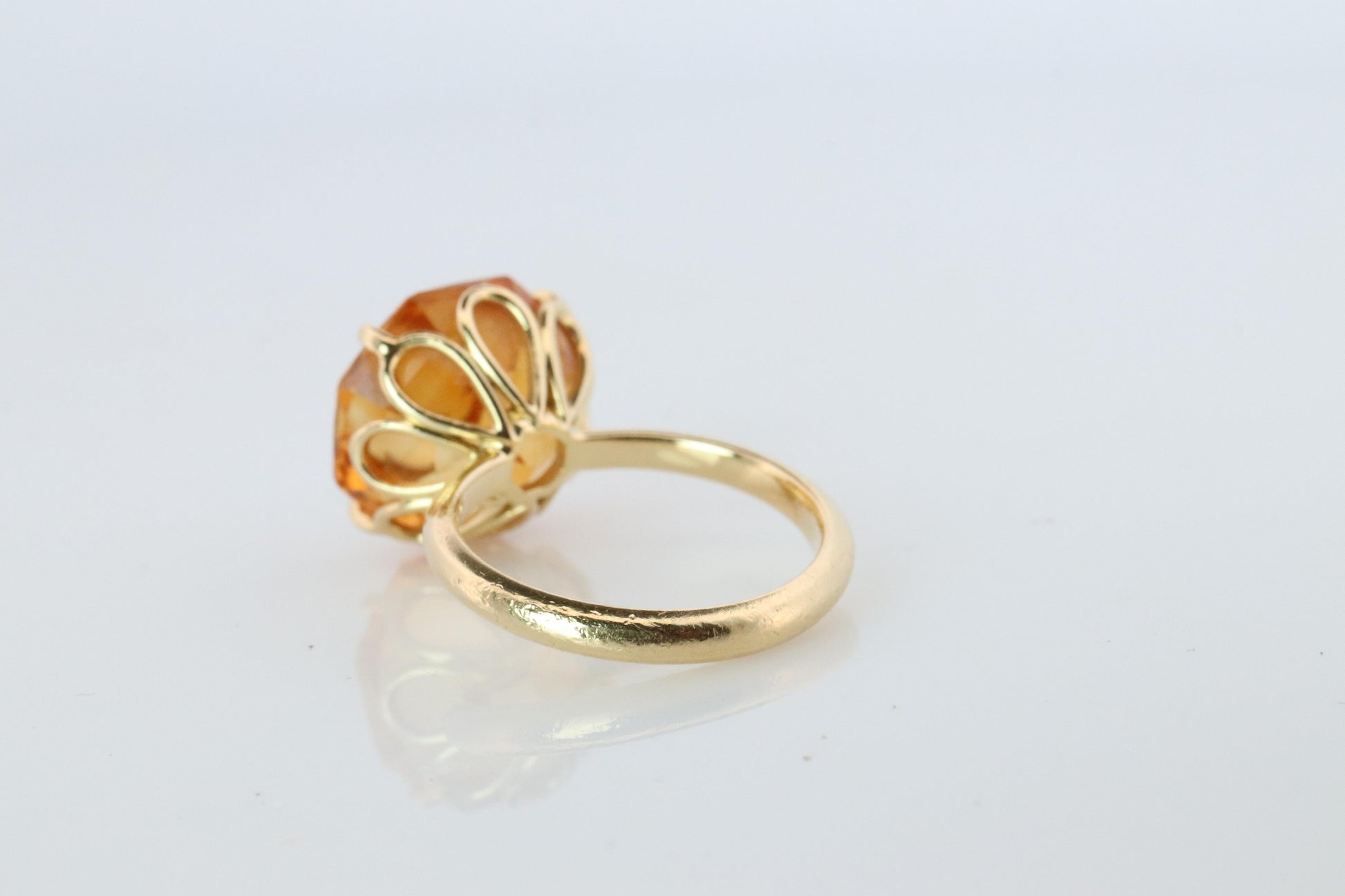 Tiffany and Co Citrine Ring. Tiffany Yellow Large Citrine Solitaire Ring.
