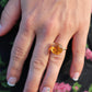 Tiffany and Co Citrine Ring. Tiffany Yellow Large Citrine Solitaire Ring.