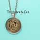 Tiffany and Co St.Christopher Pendant. 18k Sterling Silver Medallion