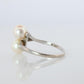 Mikimoto Pearl Ring. Sterling Silver Mikimoto Sapphire Twin Pearl Bypass band.