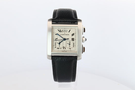 Vintage Cartier Tank Francaise Chronoflex Watch. 2531 Yearling XXL