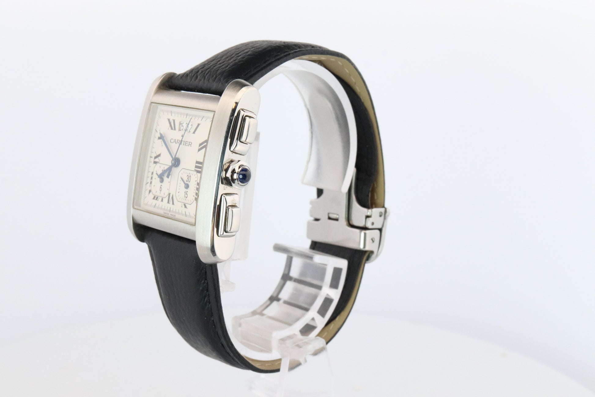 Vintage Cartier Tank Francaise Chronoflex Watch. 2531 Yearling XXL