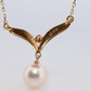 Mikimoto Pendant. Vintage 18k Gold Mikimoto Pearl Diamond Necklace.