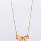 Mikimoto Pendant. Vintage 14k Gold Mikimoto BOW Pearl Diamond Necklace.