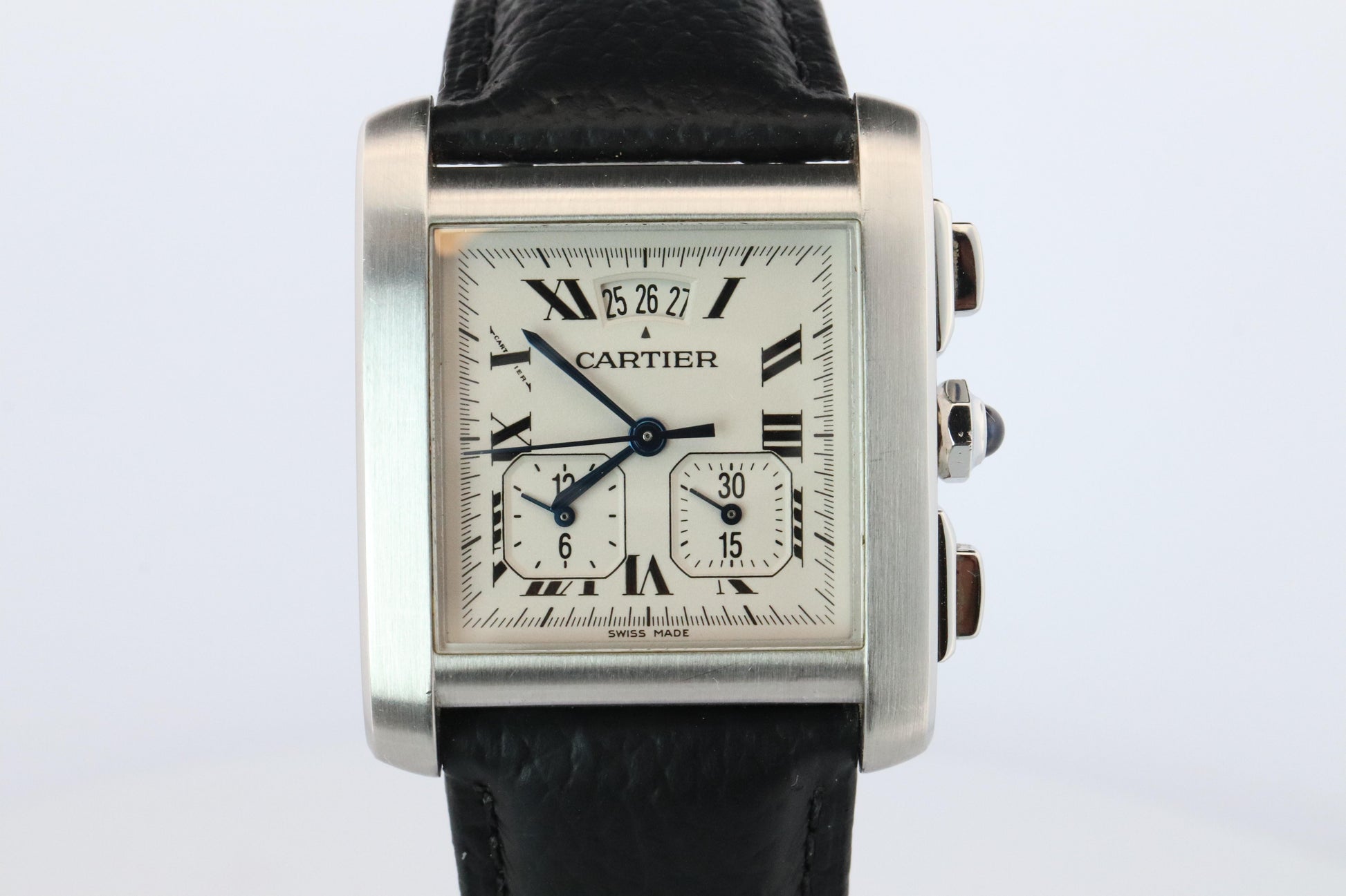 Vintage Cartier Tank Francaise Chronoflex Watch. 2531 Yearling XXL