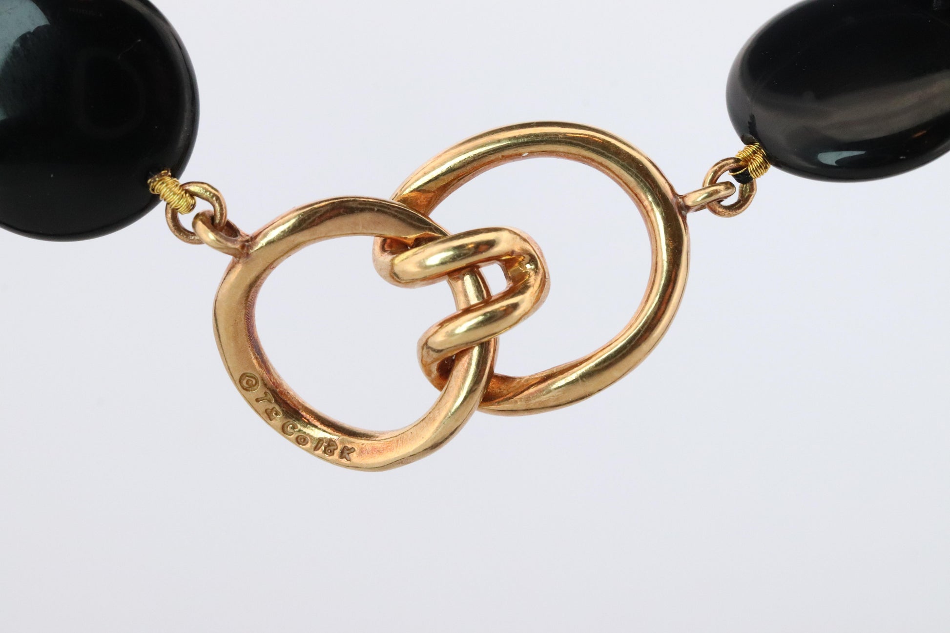 Tiffany & Co. Black Jade 18k Disk Necklace. Angela Cummins Lentil Necklace