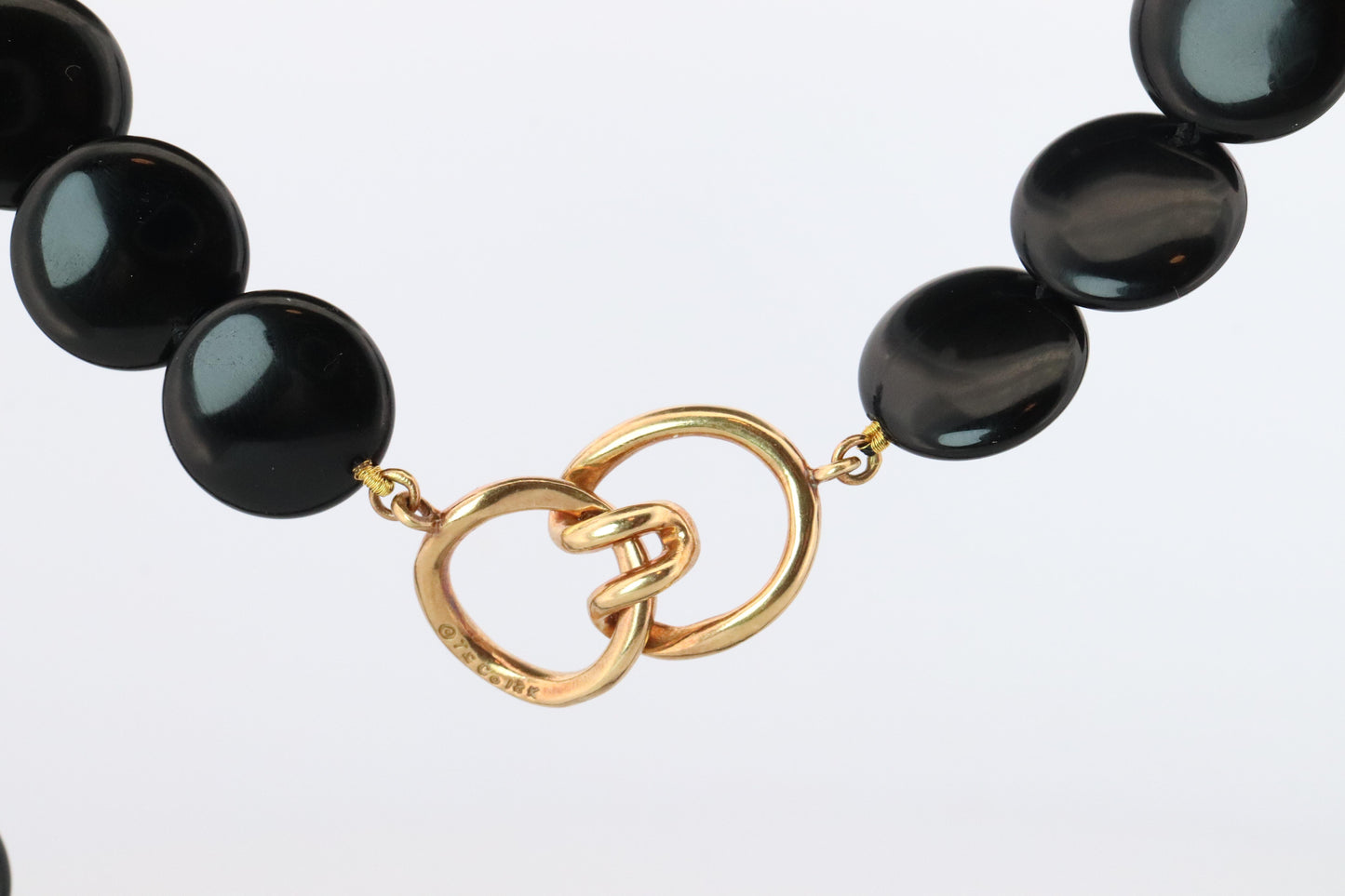 Tiffany & Co. Black Jade 18k Disk Necklace. Angela Cummins Lentil Necklace